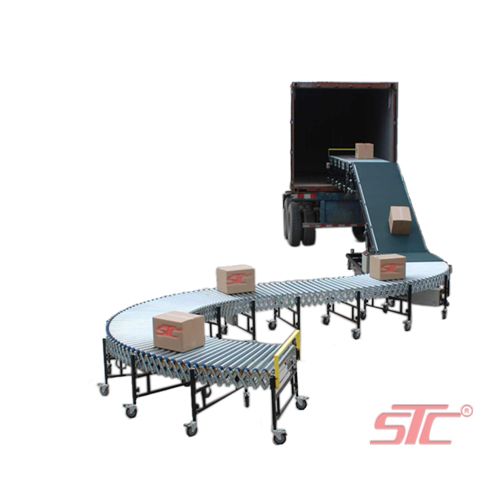 Băng tải nâng hạ, chuyển hàng lên cao